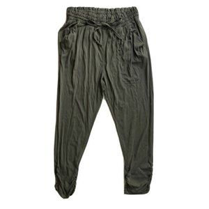 American Eagle Medium Joggers Olive Drawstring Banded High Waisted Ankle Summer